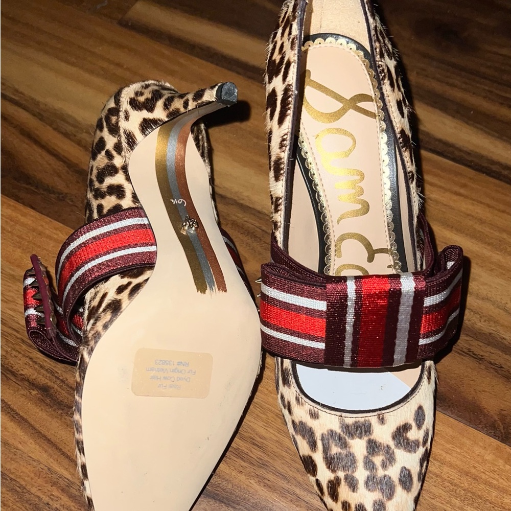 Sam Edelmam G0136l1250, Sand Leopard, Sz 6.5 Italy Couture Style New - Picture 6 of 13